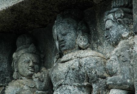 Reliefs of Borobudur Wallの写真素材