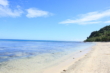 beautiful beach in Fijiの写真素材