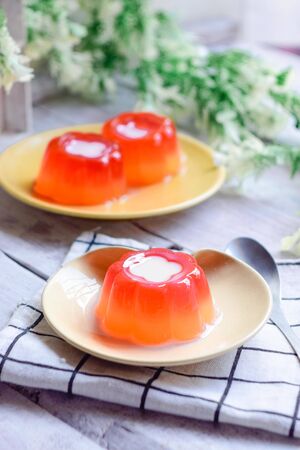 Food and drink image,Delicious pudding for dessert on holidaysの写真素材