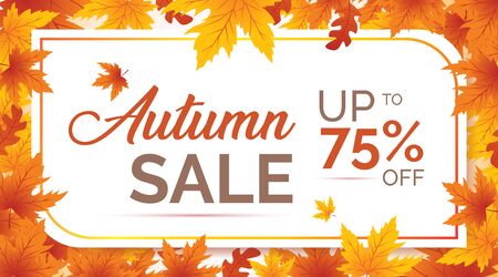 Autumn Sale Background, Autumn Background, Autumn leaves background, Autumn Banner Backgroundsのイラスト素材