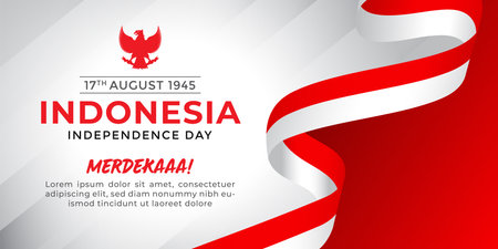 Indonesia Independence Day, Indonesia Freedom Backgrounds, Indonesia Flag Red Whiteのイラスト素材