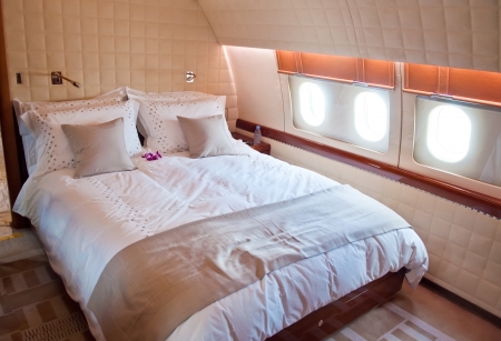 Interior of Business Jet  Bedroomのeditorial素材