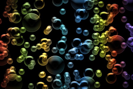 Graphic background of bubbleの写真素材