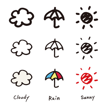 Weather iconのイラスト素材