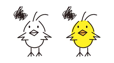 Chick doodle written with pen