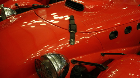 red old racing car