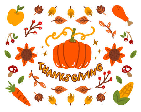 Thanks Giving Autumnのイラスト素材