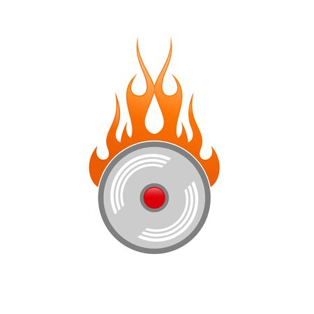 Alarm clock icon simple sign for logo, web, app, UI. Alarm clock icon flat vector illustration, EPS10のイラスト素材