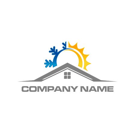 Air conditioning logo design, Cool and hot logo designのイラスト素材