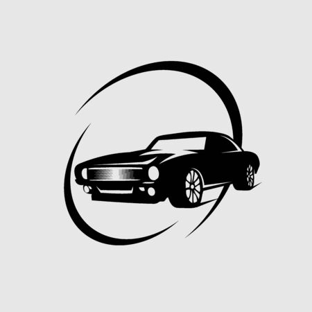 Service car repair, restoration and club design elements. Vector illustration.のイラスト素材