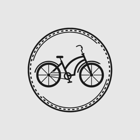 Bike badge icon isolated. Bike  symbolのイラスト素材