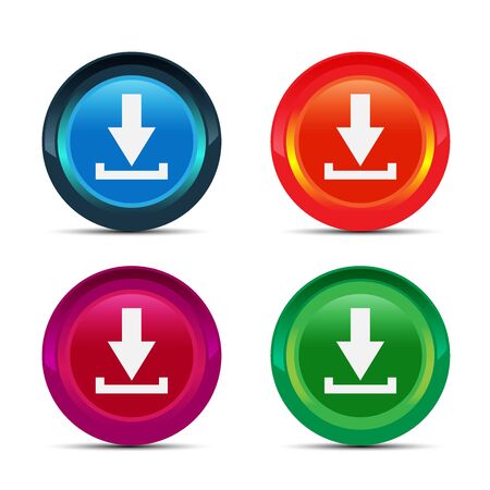 Web button for website, click here color tag illustration.のイラスト素材