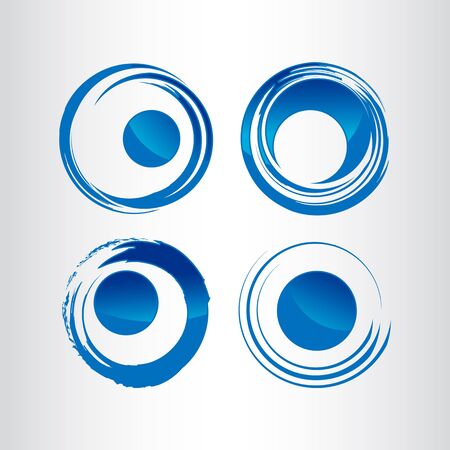 Abstract circle logo template. Round ring circle and infinity loop symbol, technology icon, circle line logo. Company logo transportation. Vector illustrationのイラスト素材