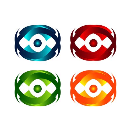 Abstract circle  template. Round ring circle and infinity loop symbolのイラスト素材