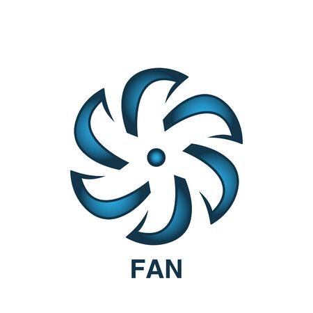 fan icon trendy and modern fan symbol for logo, web, app, UI. fan icon simple sign. fan icon flat vector illustration for graphic and web designのイラスト素材