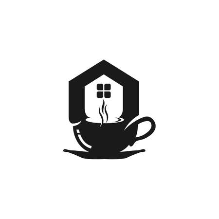 House Coffee Logo Template Design Vector, Emblem, Design Concept, Creative Symbol, Iconのイラスト素材