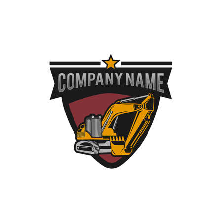 Excavator logo designs concept vector illustration.EPS 10のイラスト素材