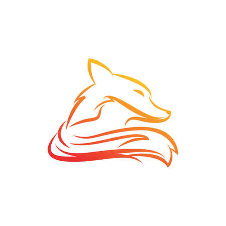 Creative Fox Head Logo Symbol Vector Design Illustrationのイラスト素材
