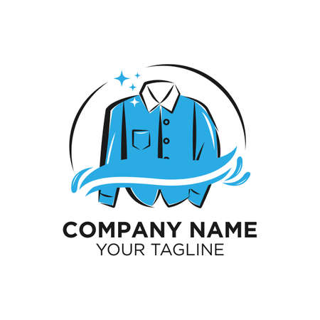 Washing Laundry Logo Template Design Vector, Emblem, Design Concept, Creative Symbol, Icon.EPS 10のイラスト素材