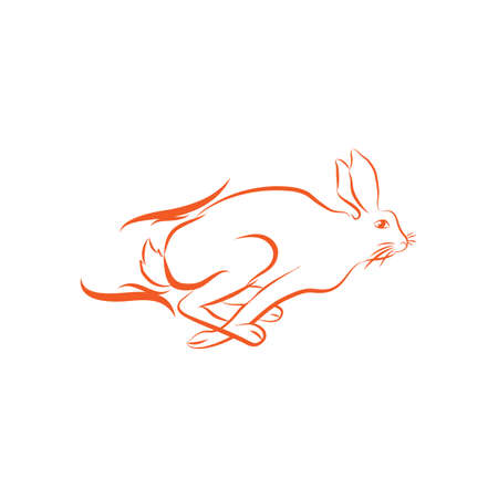 Rabbit logo template vector icon symbol illustration, EPS 10のイラスト素材