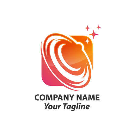 technology circle vector logo designのイラスト素材