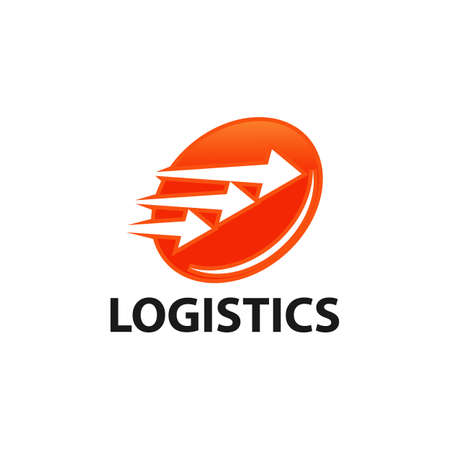 Logistic company logo. Arrow icon. Delivery icon. Arrow logo. Business logo. Arrow vector. Delivery service logo. Web icon. Network, Digital, Technology, Marketing icon.のイラスト素材