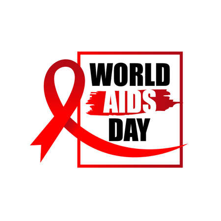 Aids Awareness. World Aids Day concept. Each ribbon element is grouped separately for easy editing....