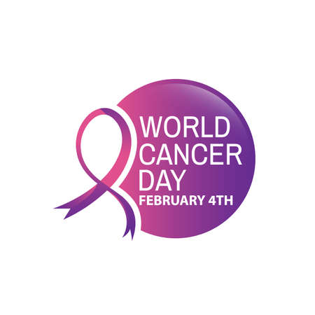 World Cancer Day banner. February 4 is day when all people unite against the oncology