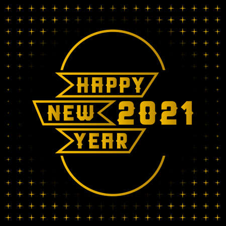 Happy New Year elegant design of colored 2021 logo numbers. Typography for 2021 save the date luxury designs and new year celebration invite.のイラスト素材