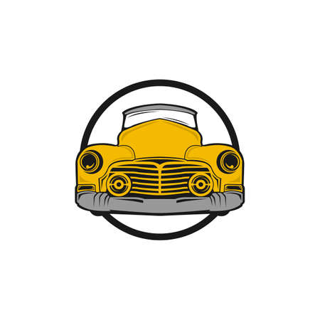 Classic truck illustration or vintage or retro car logo design. vintage style.のイラスト素材