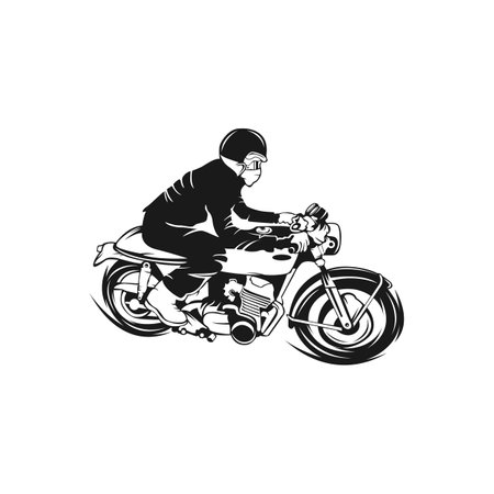 Vintage motorcycle infographic. Cafe racer theme.のイラスト素材