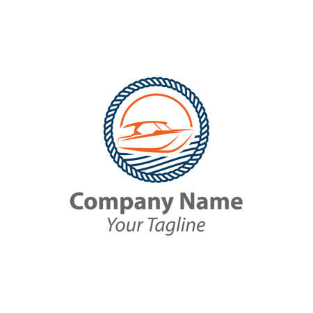 Boat Design Template Vector Graphic Branding Elementのイラスト素材