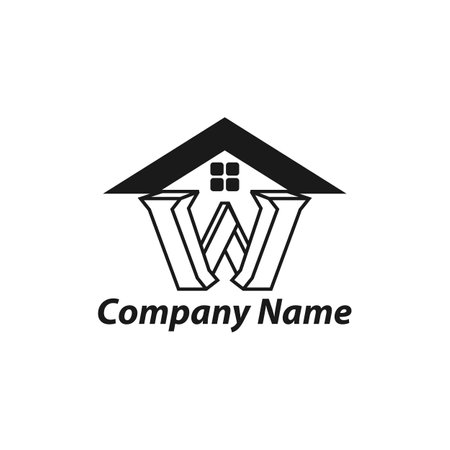 Artistic LATTER W Logo, creative, artistic, elegant, personal, professional, clean, simple, eye-catching, fun, cool, unique.EPS 10のイラスト素材