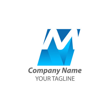 M letter idea vector logo and application icon template.のイラスト素材