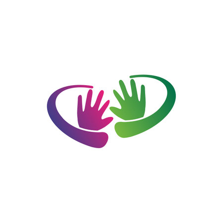 Two Hand Logo vector design template.EPS 10のイラスト素材