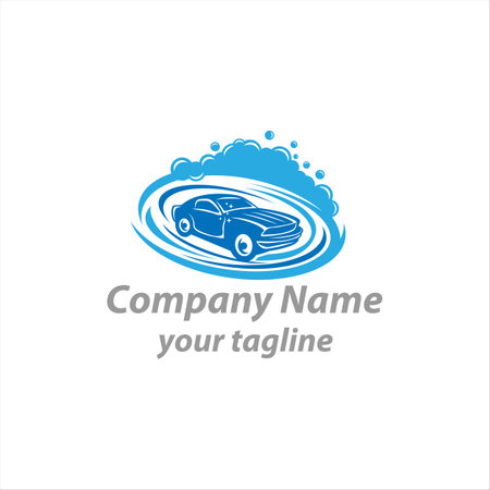 car wash mascot logo esport gaming. racing car mascot logo illustration.EPS 10のイラスト素材