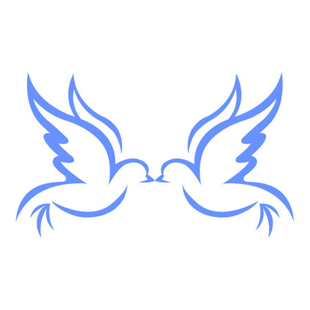 Bird logo template with line art style. Creative abstract bird logo collection.EPS 10のイラスト素材