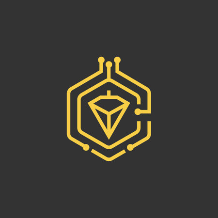 Coin service logo template. Initial letter C logo, icon - Vector Digital money.EPS 10のイラスト素材