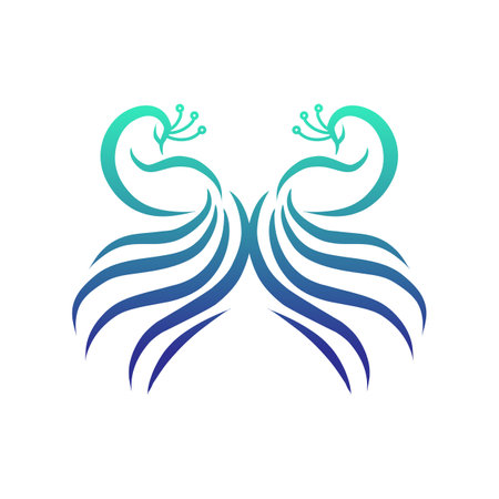 peacock vector illustration usable for logo design related to poultry. nature. farmer.EPS 10のイラスト素材