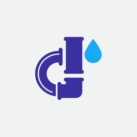 Plumbing water with initial letter D logo design template.EPS 10のイラスト素材