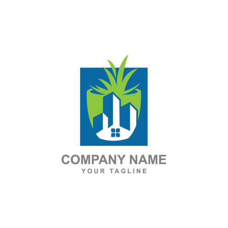 House with leaf logo design template.green home concept icon.EPS 10のイラスト素材