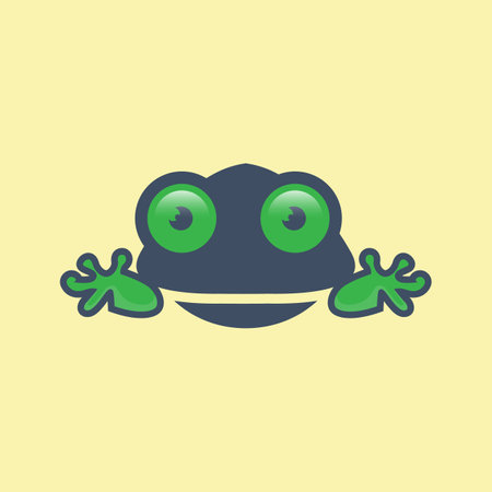 cute frog smile sitting. cartoon animal nature concept Isolated illustration. Flat Style suitable for Sticker Icon Design.EPS 10のイラスト素材