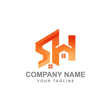 SH letter creative real estate letter logo vector.EPS 10のイラスト素材