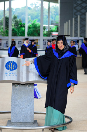 PERAK - OCT 23: 14th Graduation of UTP Students on OCT 23, 2014 in Seri Iskandar, Perak, Malaysia. UTP is one of the top engineering universities in Malaysia owned by PETRONAS.のeditorial素材