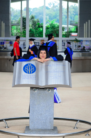 PERAK - OCT 23: 14th Graduation of UTP Students on OCT 23, 2014 in Seri Iskandar, Perak, Malaysia. UTP is one of the top engineering universities in Malaysia owned by PETRONAS.のeditorial素材