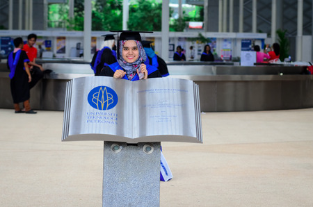 PERAK - OCT 23: 14th Graduation of UTP Students on OCT 23, 2014 in Seri Iskandar, Perak, Malaysia. UTP is one of the top engineering universities in Malaysia owned by PETRONAS.のeditorial素材