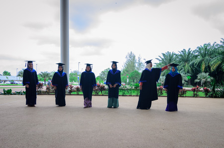 PERAK - OCT 23: 14th Graduation of UTP Students on OCT 23, 2014 in Seri Iskandar, Perak, Malaysia. UTP is one of the top engineering universities in Malaysia owned by PETRONAS.のeditorial素材