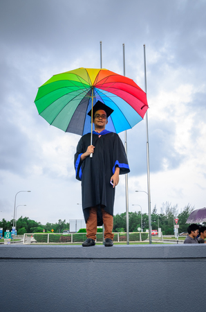 PERAK - OCT 23: 14th Graduation of UTP Students on OCT 23, 2014 in Seri Iskandar, Perak, Malaysia. UTP is one of the top engineering universities in Malaysia owned by PETRONAS.のeditorial素材