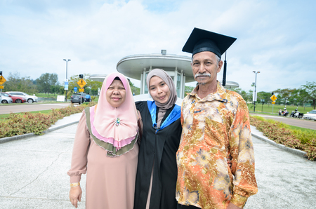 PERAK - OCT 23: 14th Graduation of UTP Students on OCT 23, 2014 in Seri Iskandar, Perak, Malaysia. UTP is one of the top engineering universities in Malaysia owned by PETRONAS.のeditorial素材