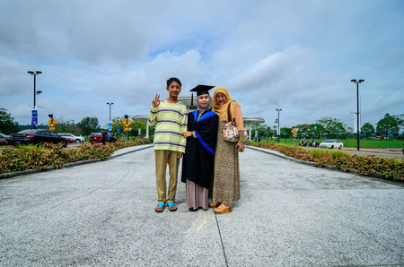 PERAK - OCT 23: 14th Graduation of UTP Students on OCT 23, 2014 in Seri Iskandar, Perak, Malaysia. UTP is one of the top engineering universities in Malaysia owned by PETRONAS.のeditorial素材